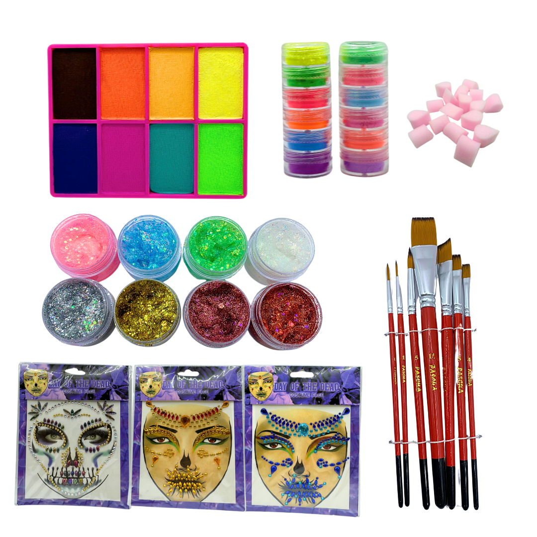 Face Painting Kit Neón Completo MONSTRUOS