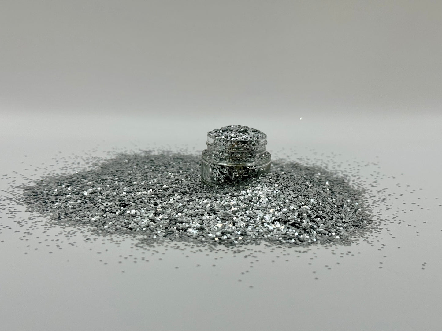 GLITTER DIAMANTINA HEXAGONAL METALIZADO | SILVER PLATA