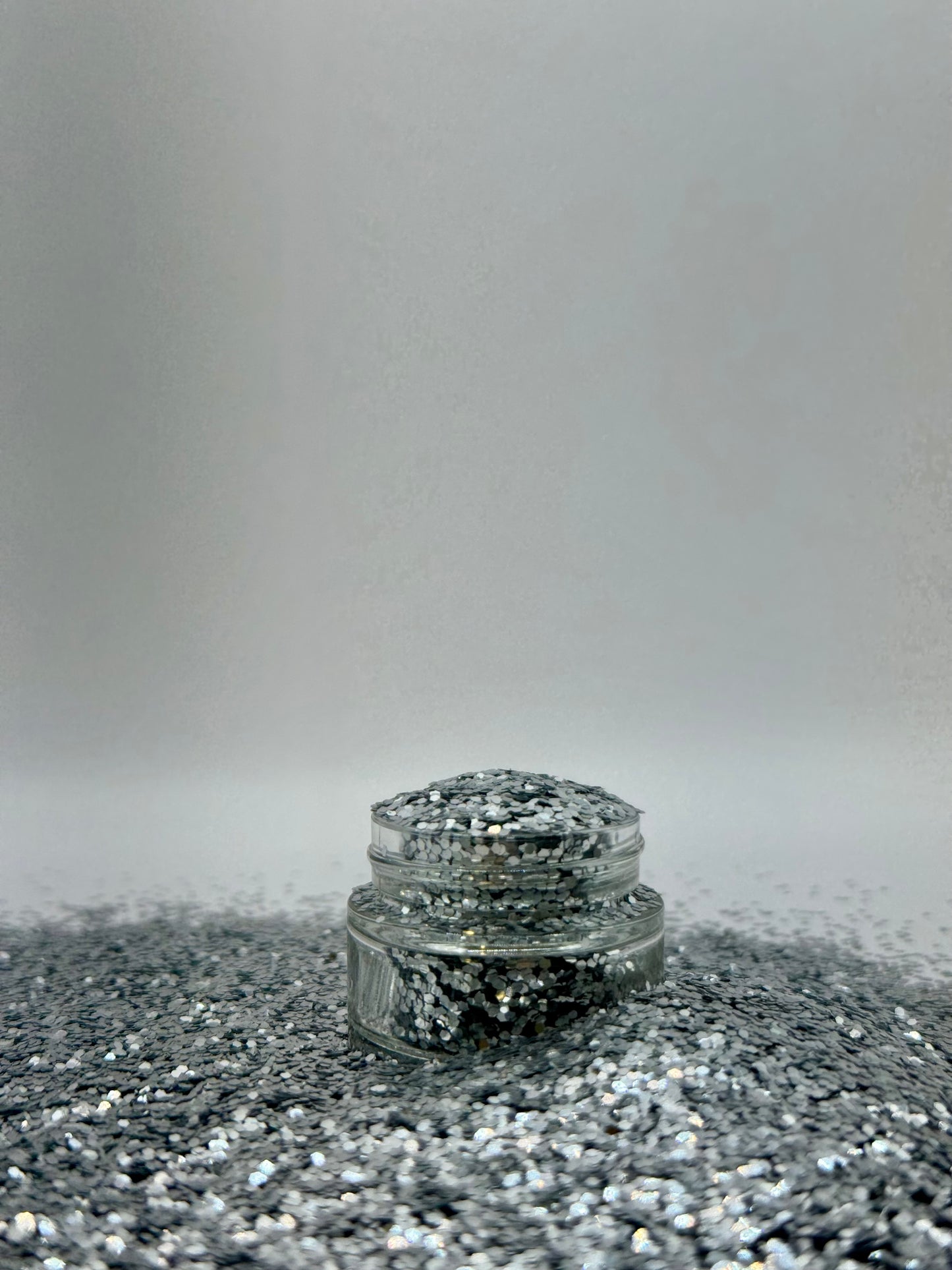 GLITTER DIAMANTINA HEXAGONAL METALIZADO | SILVER PLATA