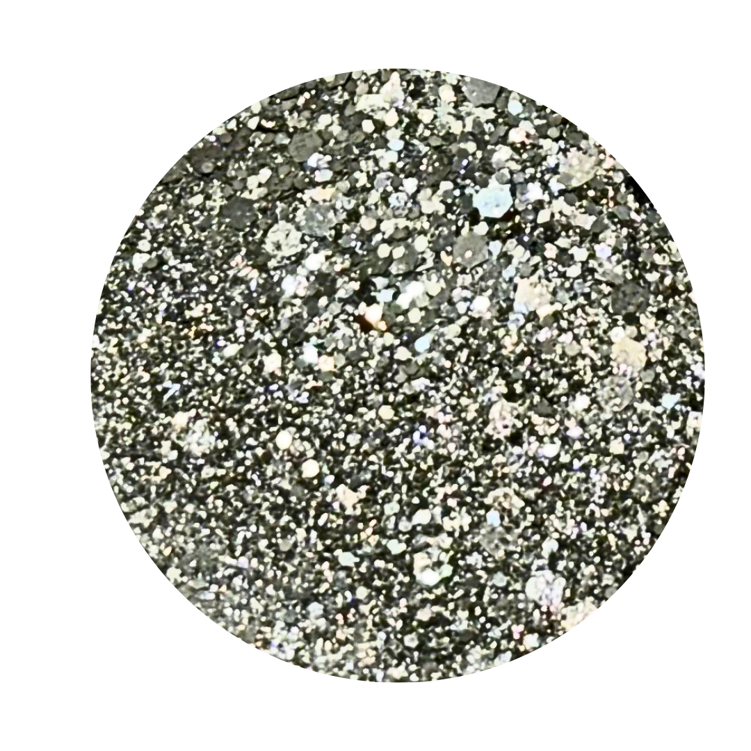 METALLIC CHUNKY DIAMOND GLITTER | SILVER SILVER